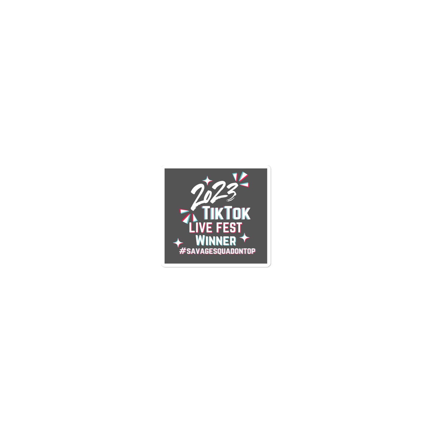 2023 Live Fest Winner Bubble-free stickers