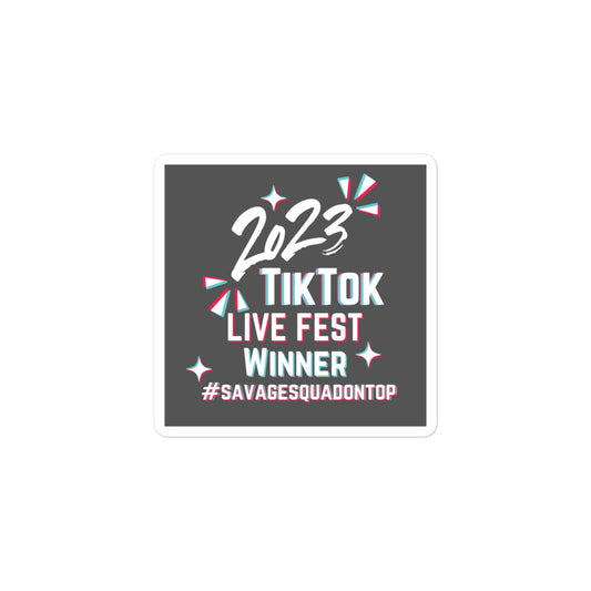 2023 Live Fest Winner Bubble-free stickers