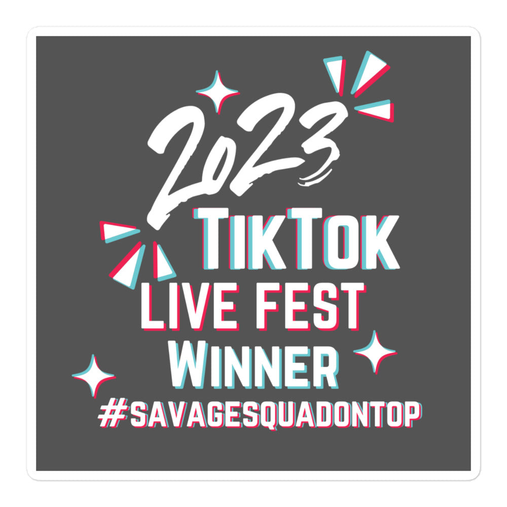 2023 Live Fest Winner Bubble-free stickers