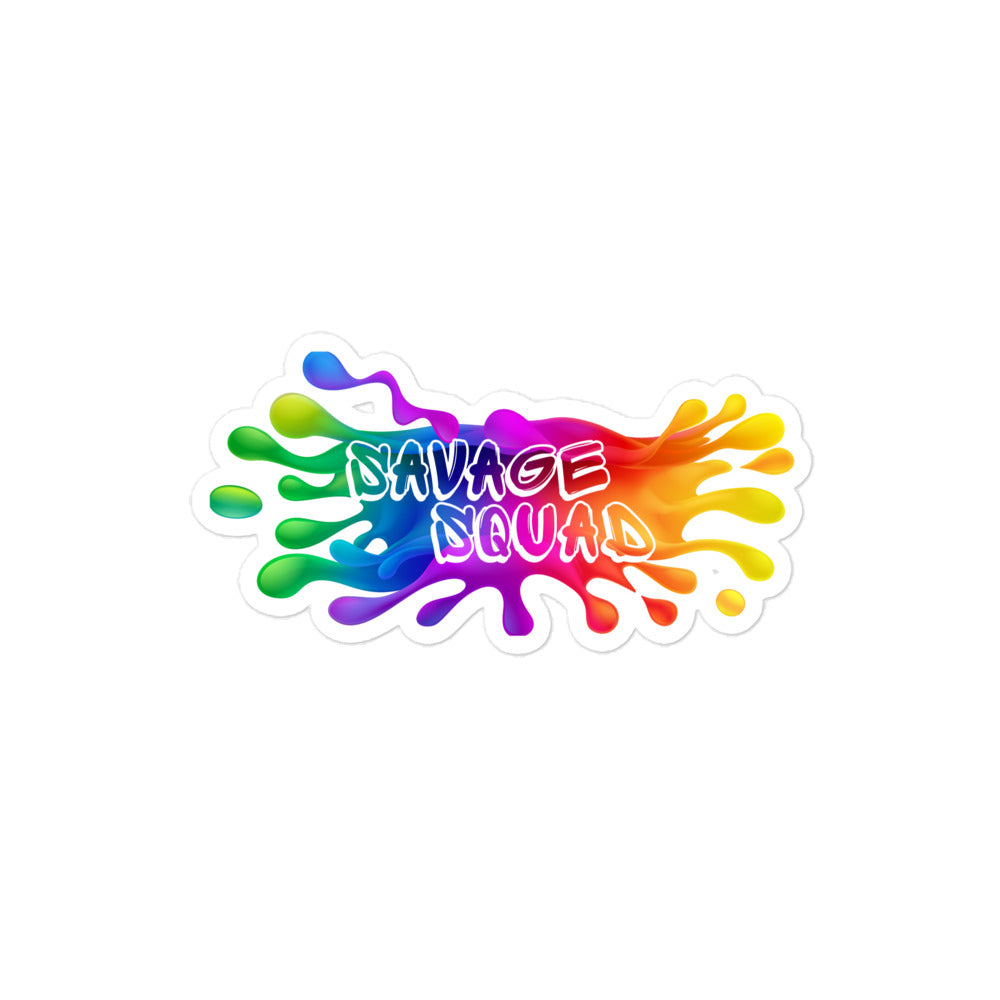 Savage Squad Rainbow Bubble-free stickers